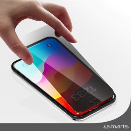 4smarts Protector de Pantalla Second Glass Privacy con Marco de Montaje para iPhone 15 Plus