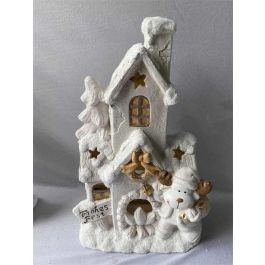 DKD Home Decor Casa de Navidad Moderna Blanca de Magnesia, Ideal Decoración Navideña, Medidas: 52 cm (Alto) x 32 cm (Ancho) x 21 cm (Largo), 3,5 kg Precio: 22.20108. SKU: B13QZQ7PE6