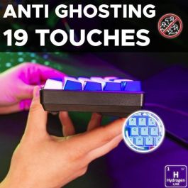 The G-Lab KEYZ-HYDRO-BWR/FR Teclado Gaming 60% Membrana, Teclas en Colores Azul, Blanco y Rojo