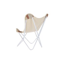 DKD Home Decor Sillón Boho Naranja Blanco 65 x 90 x 74 cm