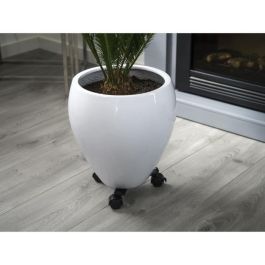 NATURE Estantería enrollable para plantas extensibles - Metal negro - H6 x 27/37 x 27/37 cm NATURE Estantería enrollable para plantas extensibles - Metal negro - H6 x 27/37 x 27/37 cm