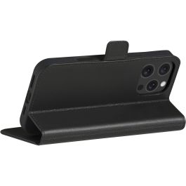 dbramante1928 COPENHAGEN_3 Funda Folio de Cuero Negro para iPhone 16 ProMax con Soporte y 3 Bolsillos para Tarjetas