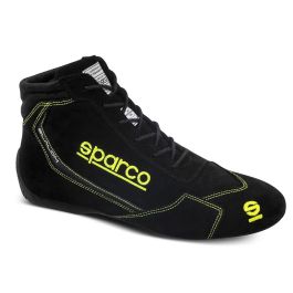 Sparco S00129540NRGF Botines de Competición Slalom 2022 Homologados FIA 8856-2018 Negro-Amarillo Talla 40