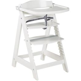 Roba ROB4005317310749 Trona SIT UP CLICK & FUN Bandeja Extraíble Altura Regulable Hasta 70 kg Madera Lacada Blanca