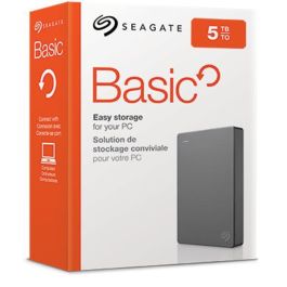 Seagate Basic Disco Duro Externo USB 3.2 Gen 1 de 5 TB, 2.5 pulgadas, Portátil, Color Plata, Conectar y Usar, Para PC y Mac Seagate Basic Disco Duro Externo USB 3.2 Gen 1 de 5 TB, 2.5 pulgadas, Portátil, Color Plata, Conectar y Usar, Para PC y Mac