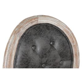 DKD Home Decor Silla de Oficina Home Office Ajustable con Ruedas, Marrón Oscuro y Negro, de Abeto y PU Desmontable, 50x88x52 cm DKD Home Decor Silla de Oficina Home Office Ajustable con Ruedas, Marrón Oscuro y Negro, de Abeto y PU Desmontable, 50x88x52 cm