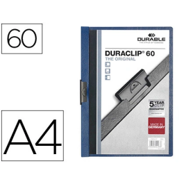 Durable Carpeta Duraclip Dossier Pinza Lateral Azul Oscuro Capacidad 60 Hojas Din A4 Polipropileno Precio: 2.50000036. SKU: BIX142209-07