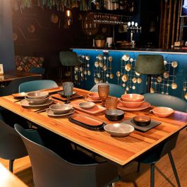 Bidasoa Gio Plato Hondo Irregular Cerámico Gris 19 cm (6 Unidades)