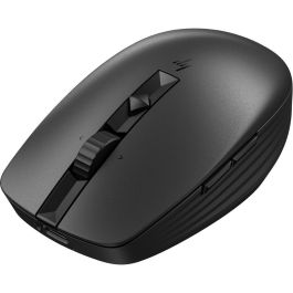HP Ratón Inalámbrico Silencioso Recargable 710 Negro, 7 Botones, 6 Programables, Hasta 3000 PPP, Carga Rápida USB-C, Bluetooth 5.3