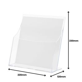 Portafolletos Sobremesa A.2000 A4 Vertical 1 Compartimento Premium Cristal