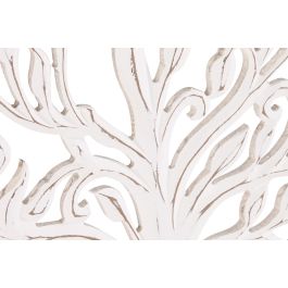 DKD Home Decor Decoración Pared Indio Natural Blanco 3 x 63 x 63 cm (2 Unidades)