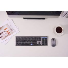 Bluestork BLU3760162052763 Conjunto Teclado y Ratón Inalámbricos AZERTY Metálico Silencioso Teclas de Tijera