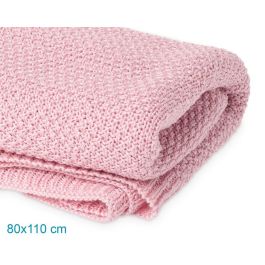 KioKids Mantita de Bambú Rosa para Bebé 80x110cm | Suave, Termorreguladora, Antihumedad, Protector UV, Antibacteriana, Certificado Oeko-Tex, +0 Meses
