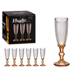 Copa Cava Vidrio Dec Puntos Pie Ambar 180Ml Vivalto 7X20CM (36 Unidades) Precio: 99.50000005. SKU: B12QLX56PJ