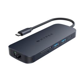 HYPER HD4004GL hub de interfaz USB 3.2 Gen 1 (3.1 Gen 1) Type-C 10000 Mbit/s Azul, Gris Precio: 106.50000009. SKU: B1F8FKFVXE