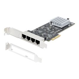 Startechcom Tarjeta de Red PR42GI PCIe con 4 Puertos RJ-45 de 2.5Gbps NBASE-T y Chip Intel I225-V