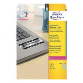 Paquete 20 Hojas Etiquetas Plateadas de Poliéster-Impresoras Láser-210X297 Mm Avery L6013-20 Precio: 51.79000013. SKU: B13H97H4XK