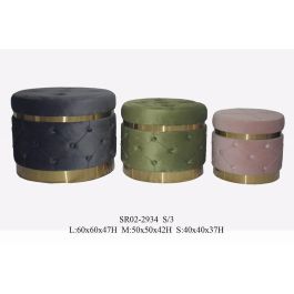 DKD Home Decor Reposapies Multicolor 60x60x47 cm Set de 3 Precio: 130.5900002. SKU: B1EDRMW8YV