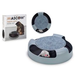 Rueda de ejercicio horizontal para gato Mascow 25x6.5x25 cm gris (12 Unidades)