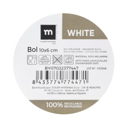 Bol de melamina mate blanco 10x6 cm - La Mediterranea (24 Unidades) Bol de melamina mate blanco 10x6 cm - La Mediterranea (24 Unidades)