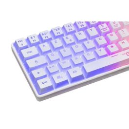 The G-Lab THE1731112746880 Teclado Gaming KEYZ HYDROGEN WL Inalámbrico Semimecánico Membrana Retroiluminación Arcoíris Azerty Blanco