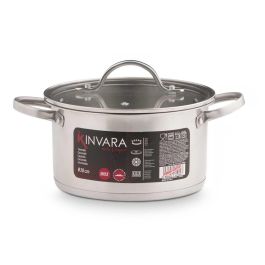 Cacerola Induccion Tapa Cristal 20 Cm Kinvara (6 Unidades) Cacerola Induccion Tapa Cristal 20 Cm Kinvara (6 Unidades)