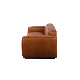 DKD Home Decor 2c24 Sofá Urban de Piel Cognac de 3 Plazas. Colección Top Sofás. Medidas: 214 Ancho x 94 Fondo x 77 Alto cm.