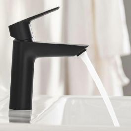 GROHE 237462432 Mezclador monomando de lavabo Start Negro mate Talla M Caño mediano Ahorro de agua