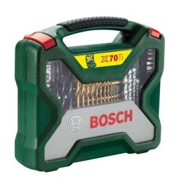 Bosch X-Line Set de Accesorios para Taladro y Atornillador con Recubrimiento de Titanio - Caja de 70 Piezas