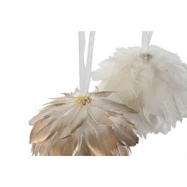 Bola Decoracion Navidad Moderna DKD Home Decor Dorado Blanco 10 x 19 x 10 cm (12 Unidades) Bola Decoracion Navidad Moderna DKD Home Decor Dorado Blanco 10 x 19 x 10 cm (12 Unidades)