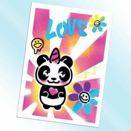 Canal Toys AIR 015 Kit de Creación de Carteles con Aerógrafo Electrónico, Plantillas y Rotuladores