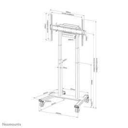 Neomounts FL55-875BL1 MOVE Lift Carro Soporte Móvil Motorizado para Pantallas 55-100" Max 110 kg VESA 100x100-800x600 TÜV Negro