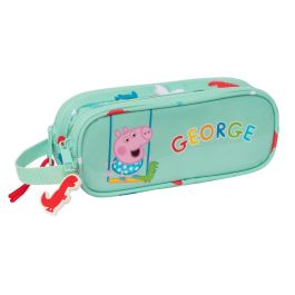 Portatodo Doble Peppa Pig George Menta 21 x 8 x 6 cm Portatodo Doble Peppa Pig George Menta 21 x 8 x 6 cm