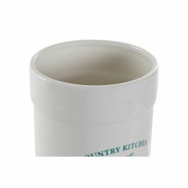 Bote Utensilios Alpino DKD Home Decor Blanco Verde 12.5 x 17.5 x 12.5 cm