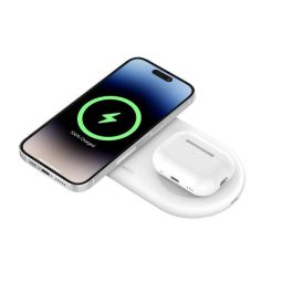 Belkin Base Carga Inalambrica Doble WIZ021vfWH 15W Qi2 Boost Charge Blanco