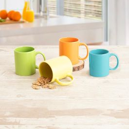 Mug Cerámico Surtido New Happy Simply Quid 32 cL (8 Unidades)