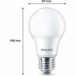Philips PHI8719514452404 Bombilla LED E27, 60W Equivalente, Blanco Cálido Mate, No Regulable - Pack de 3 Unidades