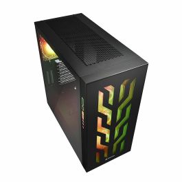 Sharkoon CA300T Torre E-ATX ELITE SHARK, Cristal Templado, Panel I/O Iluminado, 3x Ventiladores RGB, Negro para PC Gaming Alta Gama