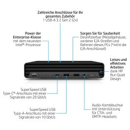 HP Elite Mini 800 G9 i9-14900T 64GB RAM 1TB SSD W11P 12 Meses