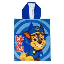 Poncho-Toalla con Capucha The Paw Patrol Azul 50 x 115 cm