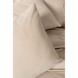 Juego de Cama 220x240 cm + 2 Fundas Almohada 60x60 cm 100% Algodón - Beige ASI8684282421221