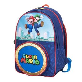 Super Mario Mochila Escolar Infantil con Bolsillo Frontal Redondo, Interior Forrado y Personalizado, 28x23x10 cm, Edad 7+ años Super Mario Mochila Escolar Infantil con Bolsillo Frontal Redondo, Interior Forrado y Personalizado, 28x23x10 cm, Edad 7+ años