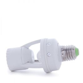Adaptador E27 Sensor de Movimiento PIR y Crepuscular 360° Ajustable para Bombillas LED E27 - Alcance 6m