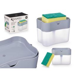 Kinvara Dosificador de Jabón y Estropajo Plástico PP Amarillo Transparente Gris 14x11x9.5 cm (12 Unidades) Precio: 20.78999978. SKU: B18KCMH27S