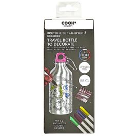 Cook Concept Termo Botella 550 Ml Licorne con Rotuladores y Pegatinas Brillantes