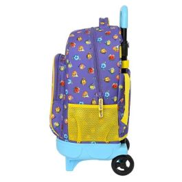 Mochila Escolar con Ruedas SuperThings Guardians of Kazoom Morado Amarillo (33 x 45 x 22 cm)