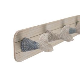 DKD Home Decor Perchero Atlantico Natural Multicolor 60 x 13 x 11.5 cm (2 Unidades)