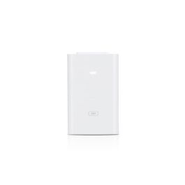 Ubiquiti Inyector PoE / Adaptador de Red Ethernet 24V DC 1.0A 24W con 2 Puertos RJ45, Blanco, Protección ESD