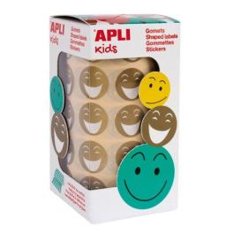 Apli Gomets autoadhesivos Smile cara feliz oro, 900 unidades por rollo, 20 mm de diámetro, redondos para premiar Precio: 5.50000055. SKU: B1AEHZ88FW