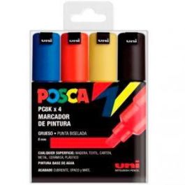 POSCA Marcador PC-8K-4C No Permanente Punta Biselada 8.0 mm Colores Surtidos Basic -Estuche 4U- Precio: 14.7899994. SKU: S8418989